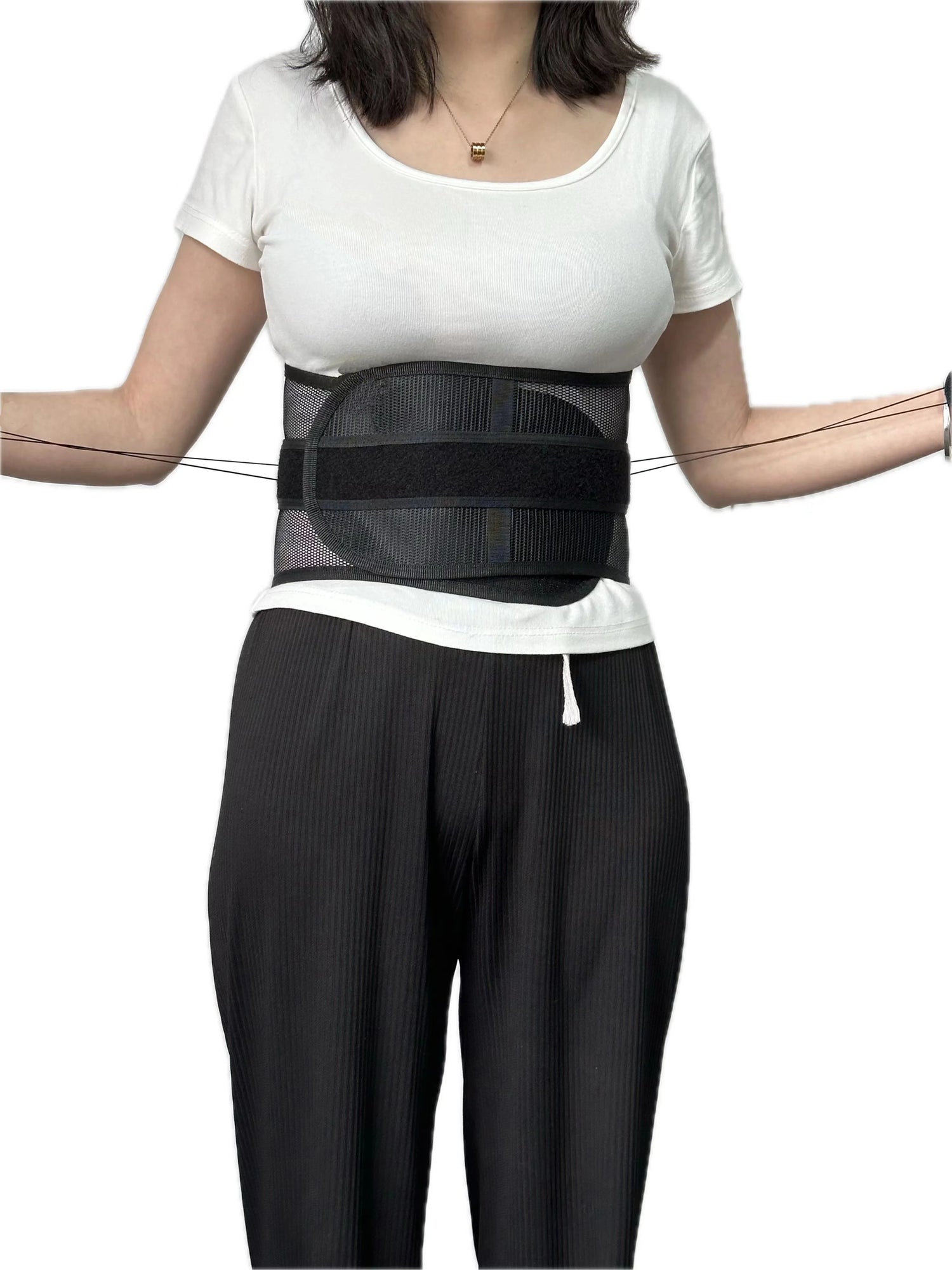 Lumbar Support Belt with Compression Straps – Breathable Mesh Back Brace for Men & Women | Waist & Spine Protection - squatshark