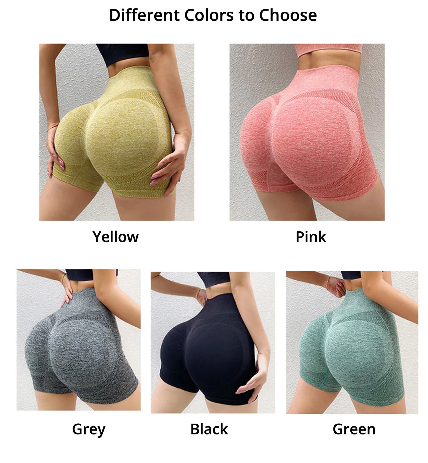 High Waist Yoga Shorts – Seamless Lift & Shape Fit