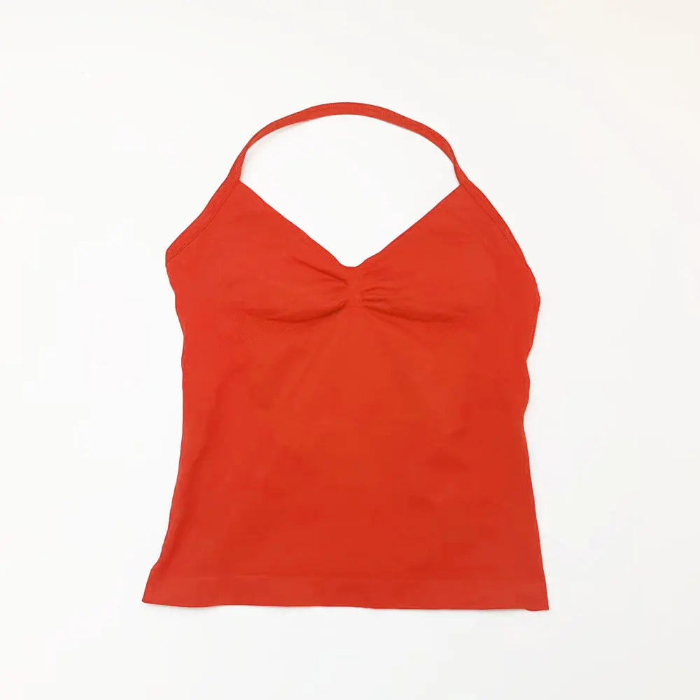 Impact Strappy Yoga Tank Top – Women’s Open Back Sports Vest for Gym & Running-XS