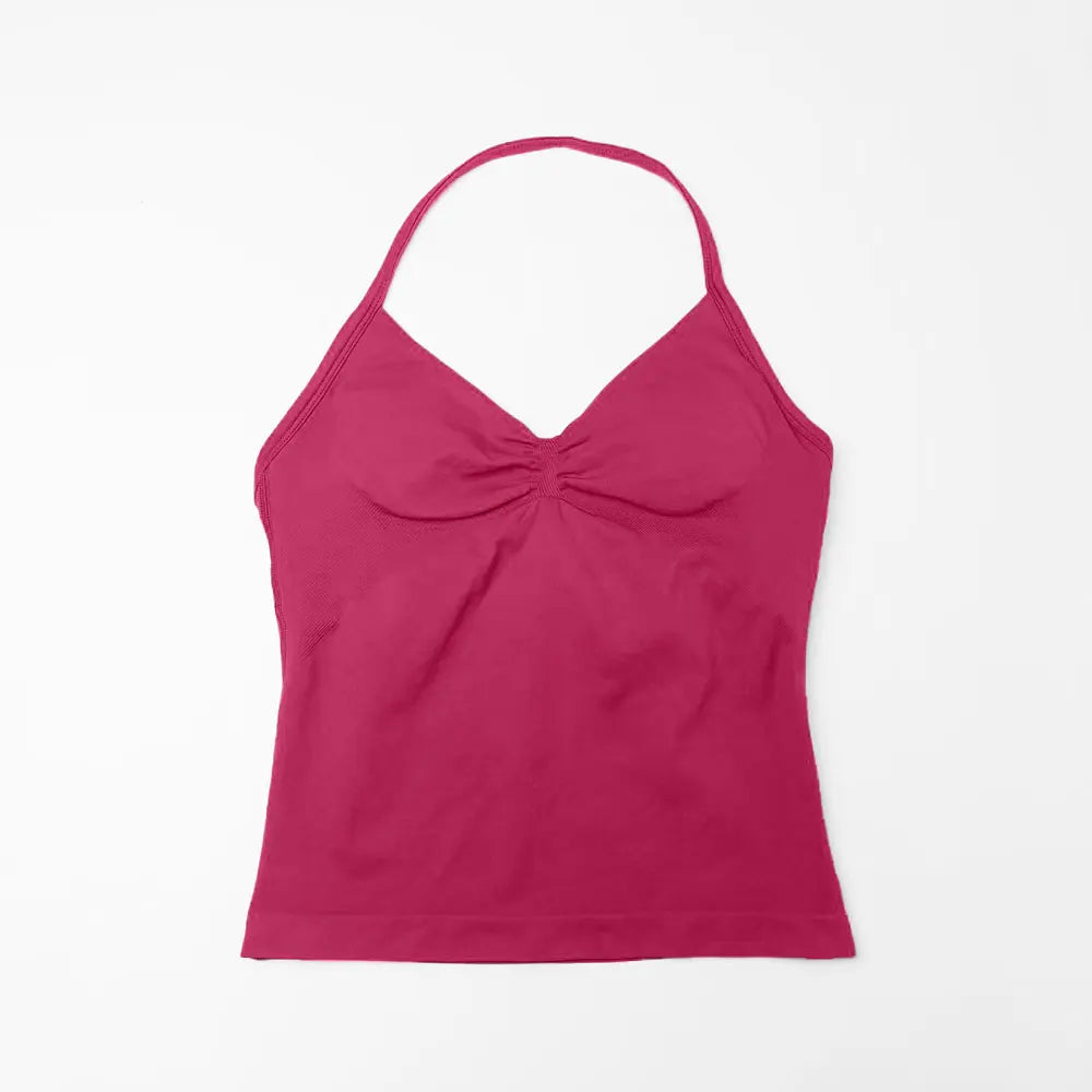 Impact Strappy Yoga Tank Top – Women’s Open Back Sports Vest for Gym & Running-XS