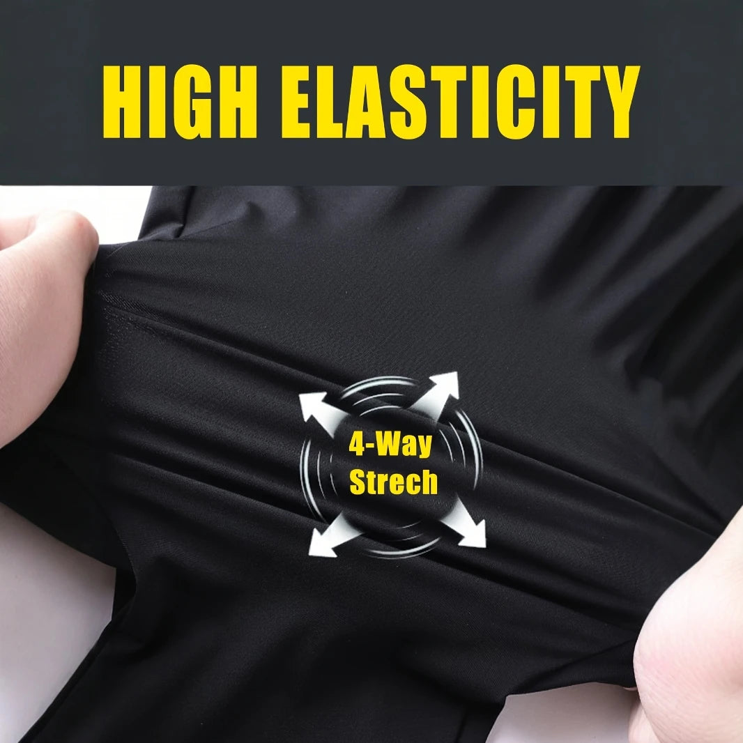 Men's Casual Sports Pants – Stretch Fabric, Regular Fit, Drawstring Waist