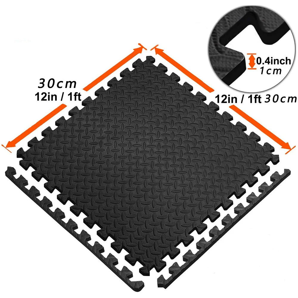 EVA Interlocking Foam Fitness Mat – Non-Slip Floor Tiles for Home Gym & Yoga