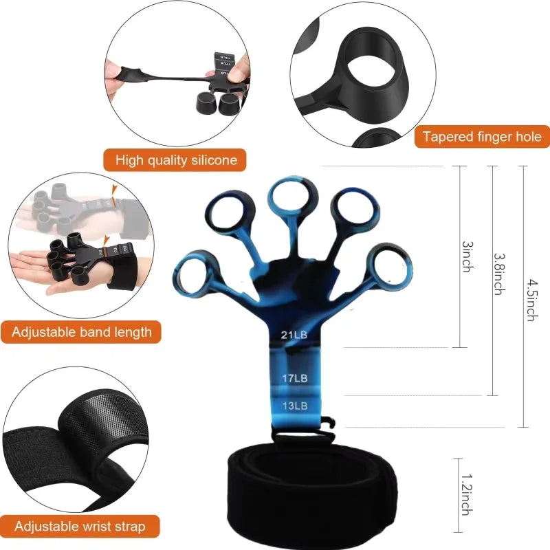 Finger Gripper & Hand Strengthener — 6-Level Adjustable