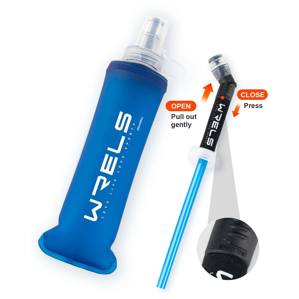WRELS Folding Water Bottle – BPA-Free Soft Flask for Sports & Hiking