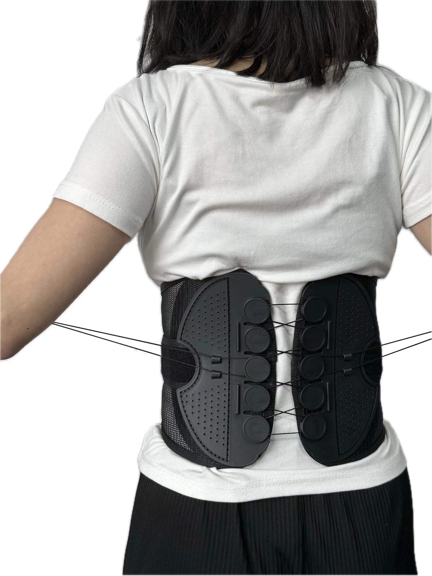 Lumbar Support Belt with Compression Straps – Breathable Mesh Back Brace for Men & Women | Waist & Spine Protection - squatshark