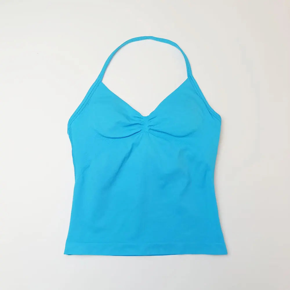 Impact Strappy Yoga Tank Top – Women’s Open Back Sports Vest for Gym & Running-XS