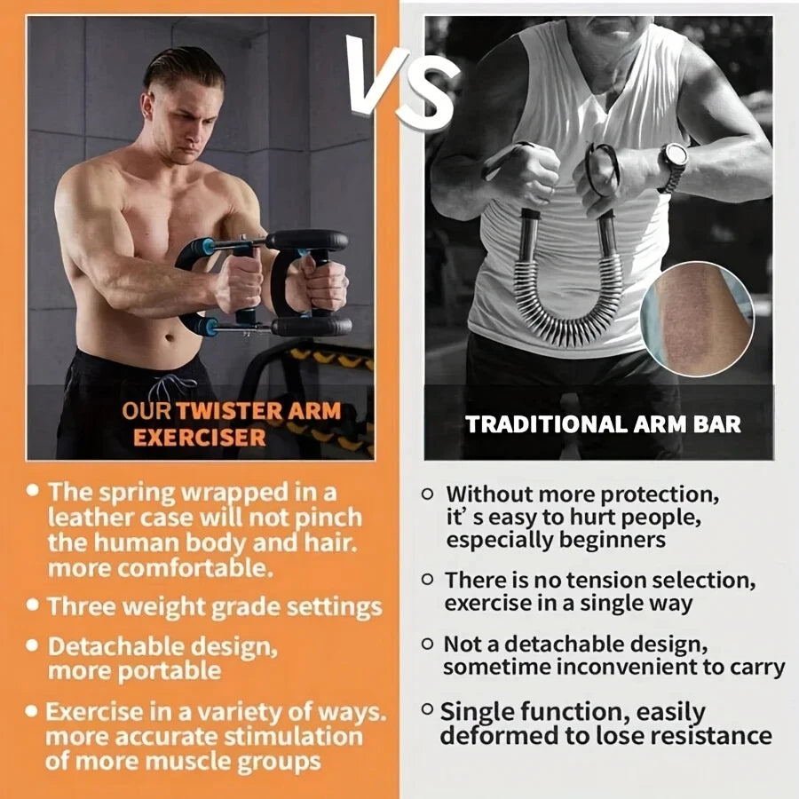 Adjustable Arm Exerciser Bar | High-Resistance Chest Expander & Wrist Strength Trainer (Copy) - squatshark